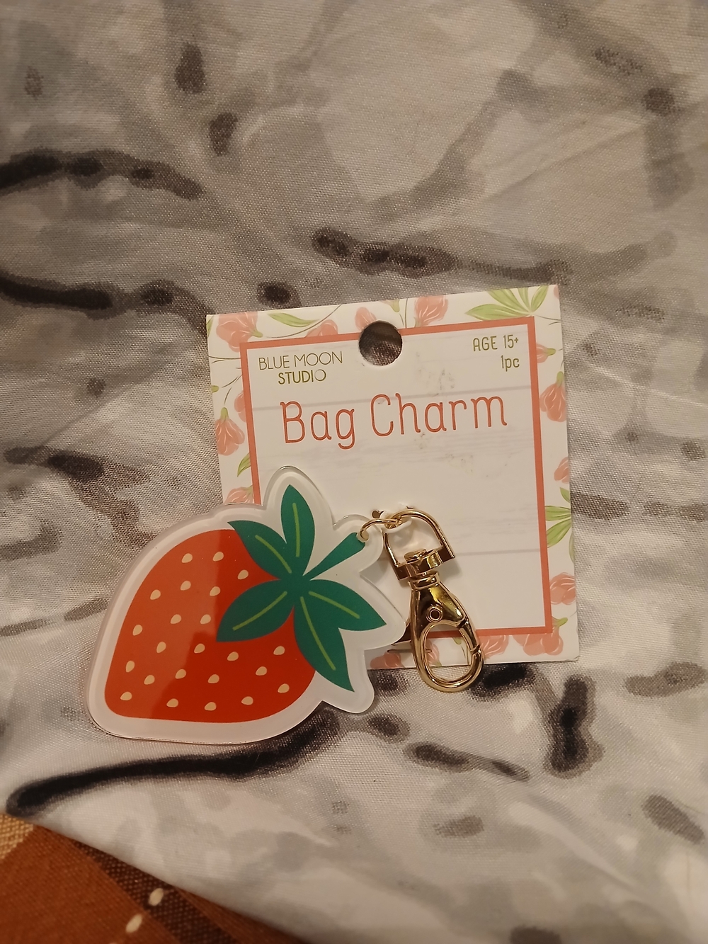 Strawberry Bag Charm - Red & Green